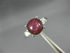4.17CT DIAMOND & AAA STAR RUBY SAPPHIRE 14K WHITE GOLD 3D ENGAGEMENT RING #26564