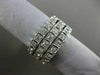 ESTATE WIDE 1.21CT DIAMOND 14KT WHITE GOLD 3 ROW FILIGREE MILGRAIN WEDDING RING