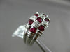 ESTATE 1.83CT DIAMOND & AAA RUBY 14KT WHITE GOLD 3D MULTI ROW ETOILE FUN RING