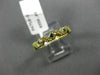 .16CT AAA SAPPHIRE 14KT YELLOW GOLD 3D FILIGREE ZIG ZAG WEDDING ANNIVERSARY RING
