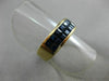 ESTATE .79CT AAA PRINCESS CUT SAPPHIRE 14KT YELLOW GOLD DOUBLE ROW RING #19340