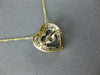 ESTATE .12CT DIAMOND 14KT 2 TONE GOLD CLUSTER HEART DANCING DIAMOND LOVE PENDANT