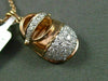 ESTATE .43CT DIAMOND 14KT WHITE & ROSE GOLD BABY SHOE FLOATING PENDANT & CHAIN