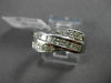 ESTATE WIDE .65CT ROUND & PRINCESS CUT DIAMOND 14KT WHITE GOLD X COCKTAIL RING
