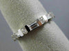 ESTATE .37CT BAGUETTE & ROUND DIAMOND 14KT WHITE GOLD 3D ANNIVERSARY RING #2260