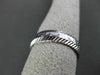 ANTIQUE WIDE 14K WHITE GOLD FILIGREE DIAMOND CUT WEDDING ANNIVERSARY RING #18936
