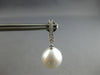 .16CT DIAMOND & AAA TAHITIAN PEARL 18K WHITE GOLD JOURNEY BAR HANGING EARRINGS