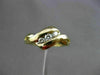 ESTATE .12CT ROUND DIAMOND 14KT YELLOW GOLD 3 STONE CHANNEL INFINITY RING #14197