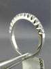ESTATE .50CT DIAMOND 18K WHITE GOLD 3D CLASSIC SEMI ETERNITY ANNIVERSARY RING