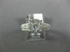 ESTATE 1.0CT DIAMOND 14KT WHITE GOLD 3D CLUSTER SEMI ETERNITY ENGAGEMENT RING