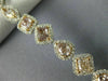 ESTATE 8.84CT WHITE & PINK DIAMOND 18KT WHITE & ROSE GOLD HALO TENNIS BRACELET