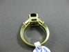 ESTATE LARGE 5.20CT DIAMOND & SAPPHIRE 18KT YELLOW GOLD 3 STONE ENGAGEMENT RING