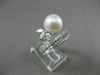 ANTIQUE 1.10CT DIAMOND 10MM SOUTH SEA PEARL 14KT WHITE GOLD COCKTAIL RING #22918