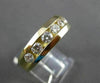 ESTATE 1.10CT DIAMOND 14K YELLOW GOLD 7 STONE CHANNEL ETOILE WEDDING RING #21027