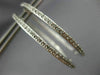 ESTATE 1.42CT ROUND DIAMOND 14KT WHITE GOLD 3D INSIDE OUT HOOP EARRINGS #18562