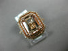 LARGE 2.49CT DIAMOND & AAA MORGANITE 14KT ROSE GOLD OCTAGON HALO ENGAGEMENT RING