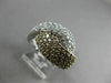 ESTATE WIDE 1.80CT WHITE CHOCOLATE FANCY DIAMOND 14K WHITE GOLD CRISS CROSS RING