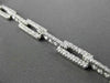 ESTATE WIDE 2.58CT DIAMOND 14KT WHITE GOLD RECTANGULAR CLASSIC TENNIS BRACELET