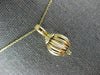 ESTATE 14KT YELLOW GOLD 3D CLASSIC HANDCRAFTED BALL FLOATING PENDANT #25054