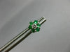 ESTATE .45CT DIAMOND & AAA EMERALD 14KT WHITE GOLD CLASSIC FLOWER STUD EARRINGS