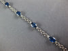 4.53CT DIAMOND & AAA SAPPHIRE 14KT WHITE GOLD 3D 3 STONE PANTHER TENNIS BRACELET