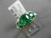 ESTATE WIDE 3.07CT DIAMOND AAA EMERALD & RUBY 14K WHITE GOLD 3D ANNIVERSARY RING