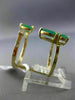 ESTATE LARGE 1.40CT DIAMOND & AAA EMERALD 14KT YELLOW GOLD DOUBLE PEAR FUN RING