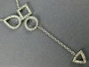 ESTATE .37CT DIAMOND 18KT WHITE GOLD 3D MULTI SHAPE LARIAT FUN NECKLACE