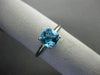 ESTATE 1.20CT AAA BLUE TOPAZ 14KT WHITE GOLD 3D SQUARE SOLITAIRE PROMISE RING