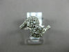 ESTATE .69CT DIAMOND 14KT WHITE GOLD 3D TWO STONE INFINITY PROMISE LOVE RING