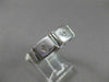 ESTATE WIDE 0.30CT DIAMOND 14KT WHITE GOLD 3 STONE PRINCESS CUT MENS RING #18339