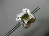 ESTATE LARGE .74CT FANCY YELLOW DIAMOND 14KT WHITE GOLD 3D X LOVE STUD EARRINGS