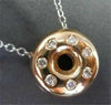 ESTATE .33CT DIAMOND ETOILE 14KT ROSE & WHITE GOLD CIRCLE OF LIFE PENDANT #10097