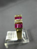 ESTATE 1.24CT DIAMOND & AAA RUBY 14KT YELLOW GOLD 3D CLASSIC ANNIVERSARY RING