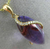 ESTATE 9.80CT DIAMOND & AMETHYST 18KT ROSE GOLD MARQUISE SHAPE FLOATING PENDANT