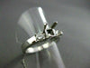 ESTATE .50CT DIAMOND 14KT WHITE GOLD SQUARE SEMI MOUNT ENGAGEMENT RING #1275