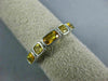 ESTATE 1.05CT AAA CITRINE 14KT WHITE GOLD 3D 5 STONE CUSHION CUT SQUARE FUN RING