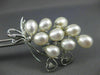 LARGE DIAMOND & AAA PEARL 14KT WHITE GOLD BOKAY FLOWER HEART BROOCH PIN #26611