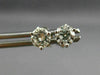 ESTATE .78CT DIAMOND 14K WHITE GOLD CLASSIC 3 PRONG MARTINI STUD EARRINGS #26372