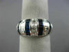 WIDE 2.52CT DIAMOND & AAA SAPPHIRE 18K WHITE GOLD 3D MULIT ROW ANNIVERSARY RING