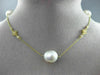 ESTATE LARGE .90CT DIAMOND 14KT YELLOW GOLD SOUTH SEA PEARL BY THE YARD NECKLACE