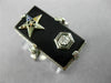 ANTIQUE LARGE .04CT DIAMOND AAA ONYX 14K WHITE GOLD 3D FILIGREE LION RING #26429