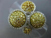 EXTRA LARGE 2.99CT WHITE & FANCY YELLOW DIAMOND 18KT TWO TONE GOLD COCKTAIL RING