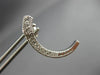 ANTIQUE .72 CTW HANGING 3D MOON SHAPE 14KT WHITE GOLD EARRINGS STUNNING!! #21750