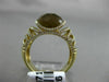 ESTATE WIDE 5.61CT DIAMOND & AAA SMOKEY TOPAZ 14KT WHITE GOLD 3D ZEBRA RING