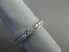 ESTATE 1.20CT ROUND DIAMOND 14KT WHITE GOLD PRONG CHANNEL ETERNITY RING #18598
