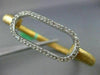 ESTATE LARGE .74CT DIAMOND 18K WHITE & YELLOW GOLD MATTE & SHINY BANGLE BRACELET