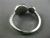 ESTATE WIDE .65CT DIAMOND 14KT WHITE GOLD 3D DOUBLE CIRCULAR PAVE FUN RING