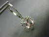 ESTATE 1.83CT AAA MORGANITE 14K WHITE GOLD 3D CUSHION LEVERBACK HANGING EARRINGS