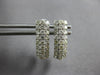 1.20CT DIAMOND 14KT WHITE GOLD CLASSIC 3 ROW OVAL LEVERBACK FUN HANGING EARRINGS